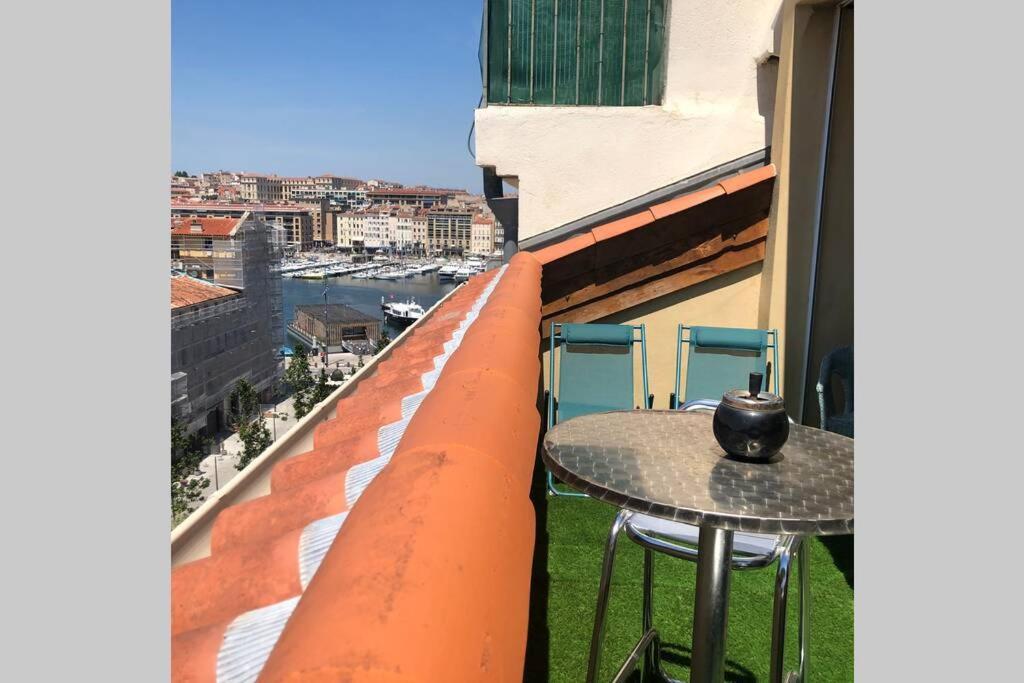Loft Moderne Vue Vieux Port Terrasse Rooftop Appartement Marseilles Buitenkant foto