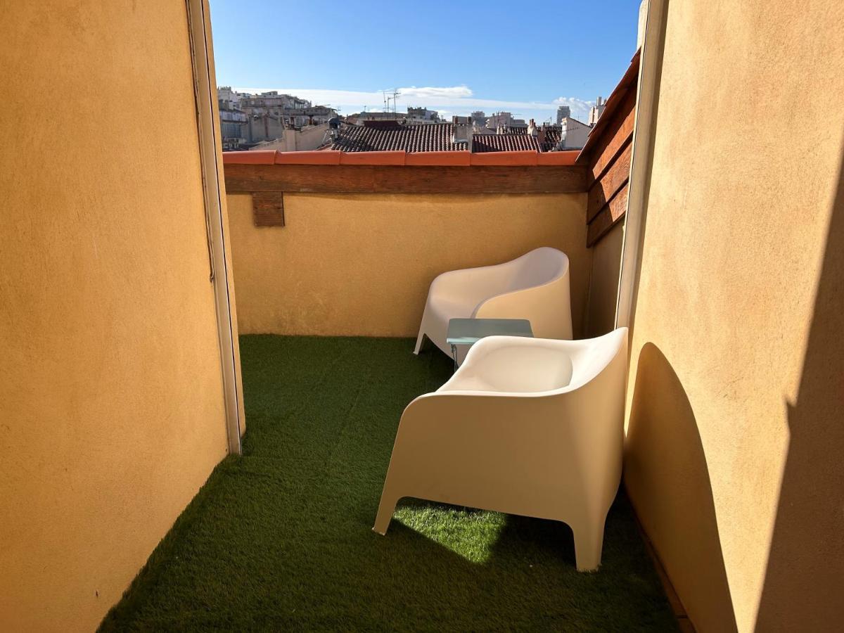 Loft Moderne Vue Vieux Port Terrasse Rooftop Appartement Marseilles Buitenkant foto