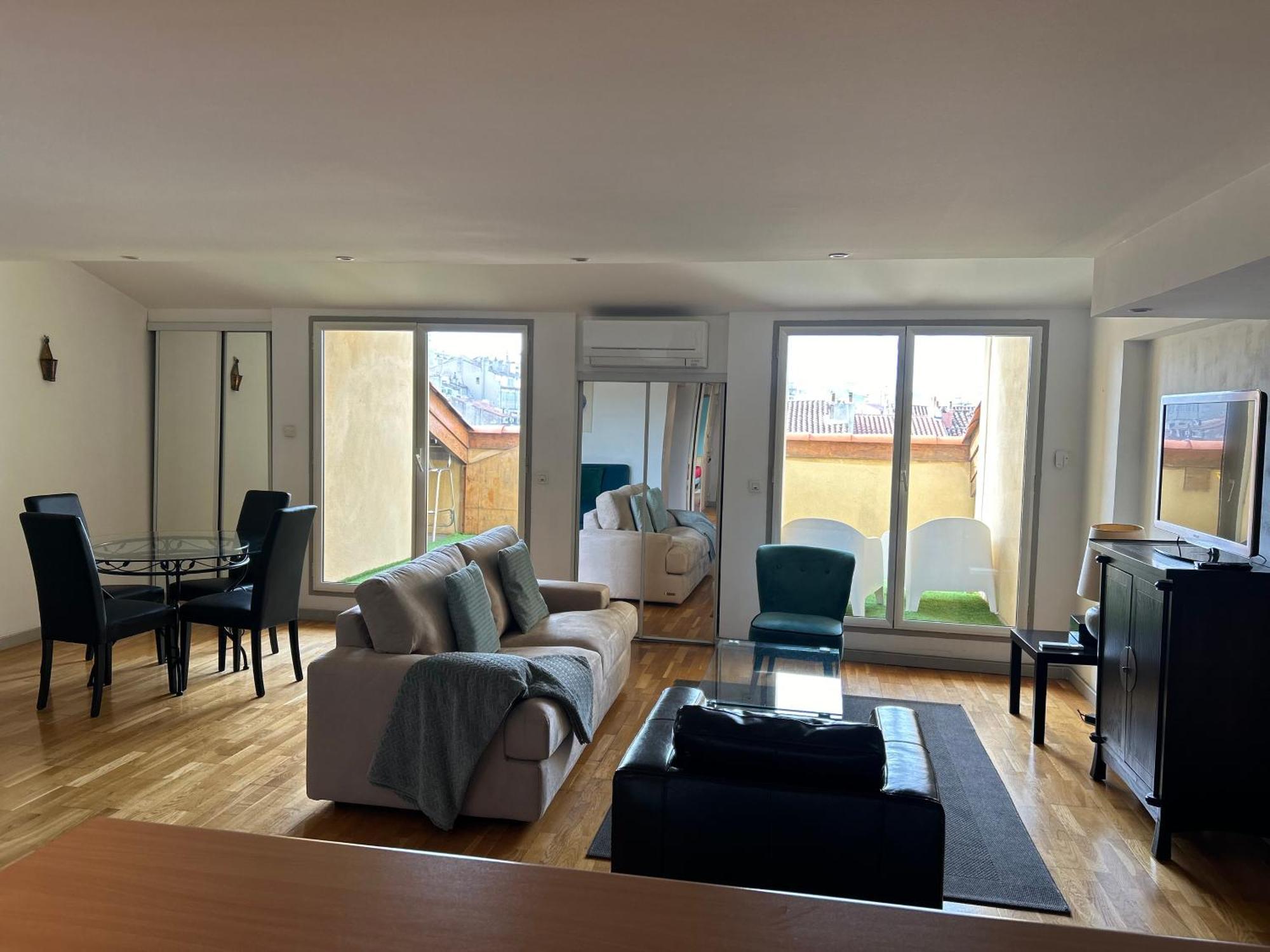 Loft Moderne Vue Vieux Port Terrasse Rooftop Appartement Marseilles Buitenkant foto